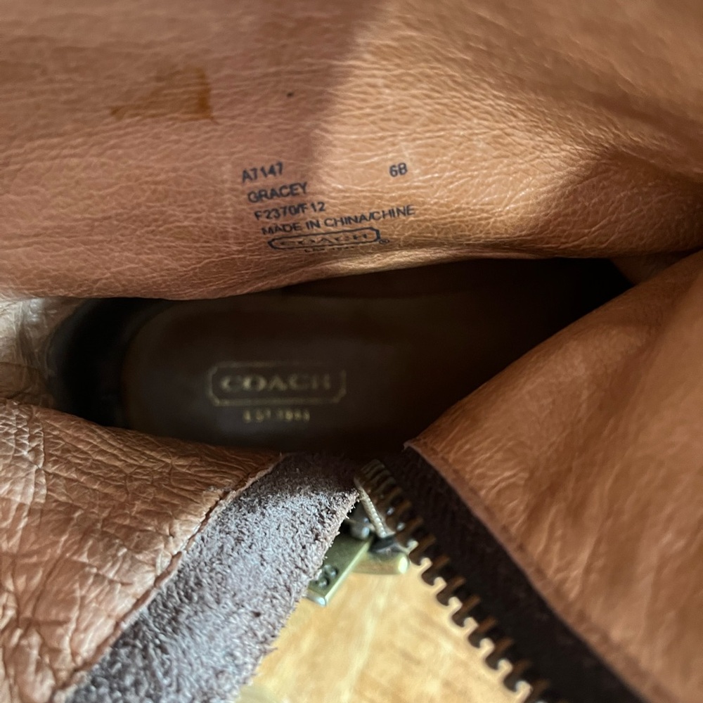 Brown Coach Leather Riding Boots - Picture 8 of 12